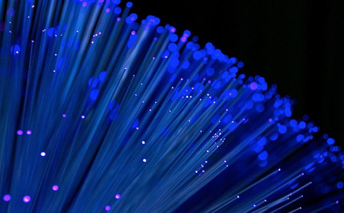 fibra-optica conceito azul